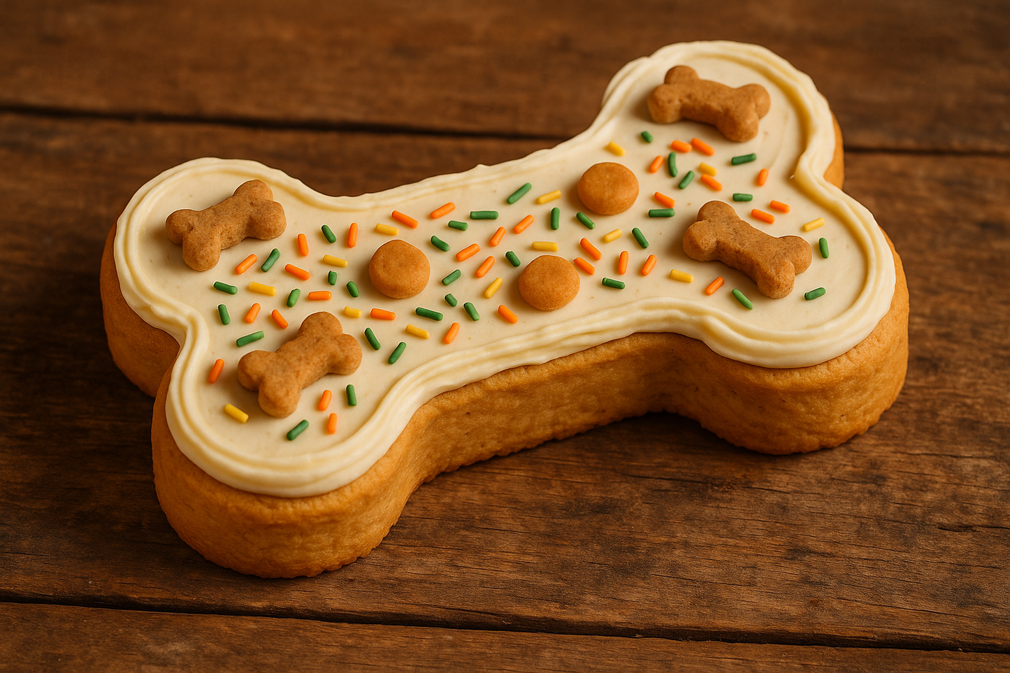 bone shaped dog cake