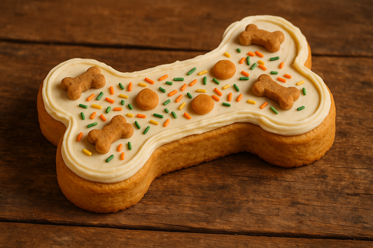 bone shaped dog cake